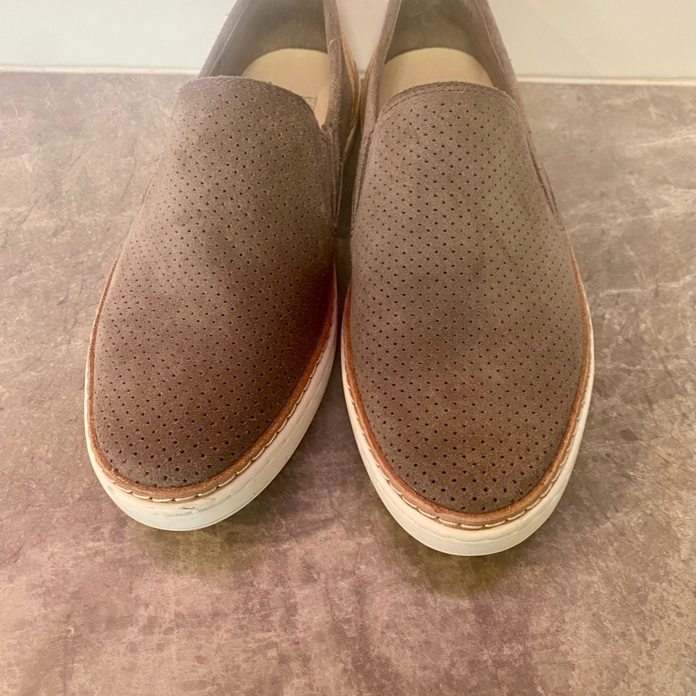 UGG Women's Brown and Tan Adley Perf Slip-On Loafers - Picture 3 of 6